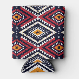 Geometric Ethnic Oriental: Traditional Seamless Can Cooler