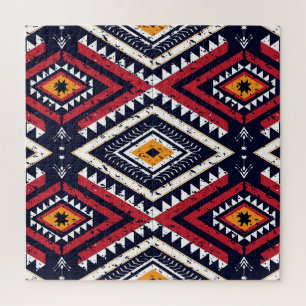 Geometric Ethnic Oriental: Traditional Seamless Jigsaw Puzzle