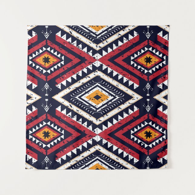 Geometric Ethnic Oriental: Traditional Seamless Tapestry (Front)