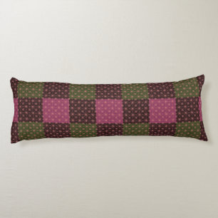 Geometric Ethnic Pattern Body Pillow – Burgundy Re