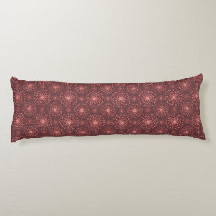 Geometric Ethnic Pattern Body Pillow – Burgundy Re
