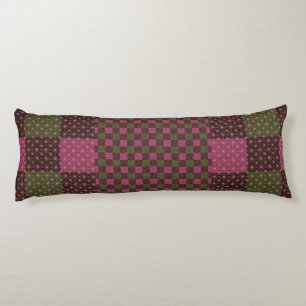 Geometric Ethnic Pattern Body Pillow – Burgundy Re