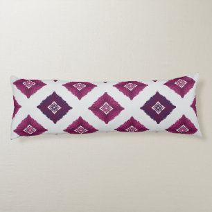 Geometric Ethnic Pattern Body Pillow – Burgundy Re