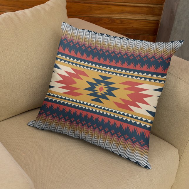 Geometric Ethnic Pattern Native American Style Cushion (Creator Uploaded)
