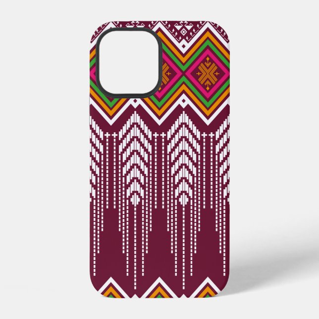 Geometric ethnic pattern traditional background, v iPhone case (Back)