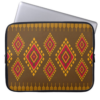 Geometric ethnic, traditional design, seamless bac laptop sleeve