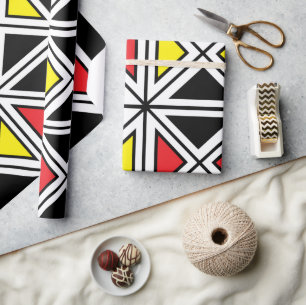 Geometric Ethnic Tribal Pattern Wrapping Paper
