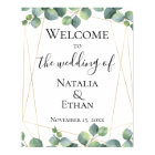 Geometric Eucalyptus Foliage Wedding Welcome