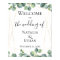 Geometric Eucalyptus Foliage Wedding Welcome