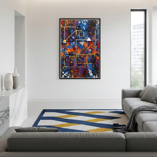 Geometric Explosion Urban Abstract Canvas Print