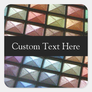Geometric Eyeshadow Makeup Artist Personalised Square Sticker