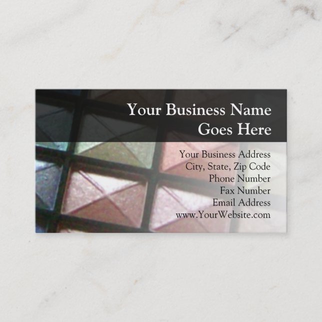 Geometric Eyeshadow Makeup Business Card (Front)