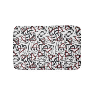 Geometric Fabric: Artistic Pattern Design. Bath Mat