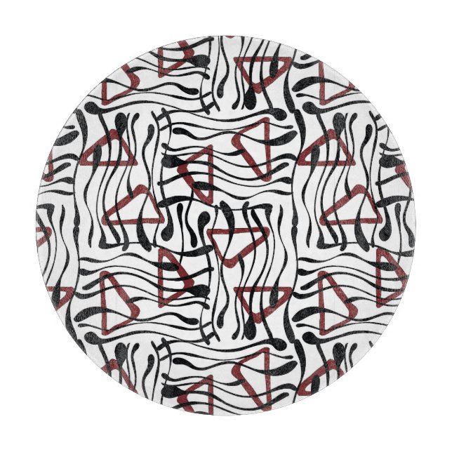Geometric Fabric: Artistic Pattern Design. Cutting Board (Front)