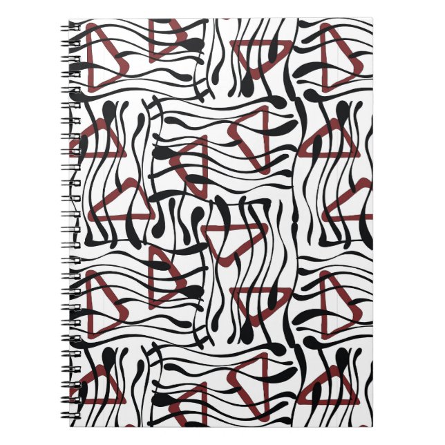 Geometric Fabric: Artistic Pattern Design. Notebook (Front)