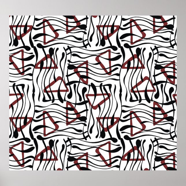 Geometric Fabric: Artistic Pattern Design. Poster (Front)