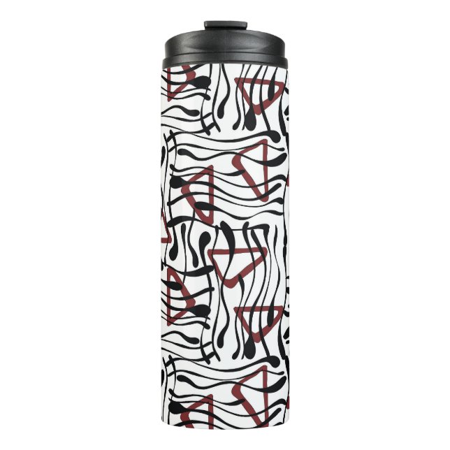 Geometric Fabric: Artistic Pattern Design. Thermal Tumbler (Front)