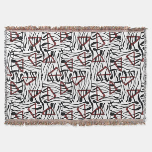 Geometric Fabric: Artistic Pattern Design. Throw Blanket