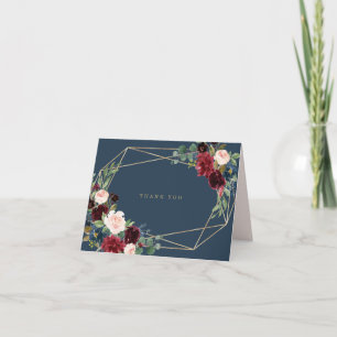 Geometric Fall Elegance Thank You Card