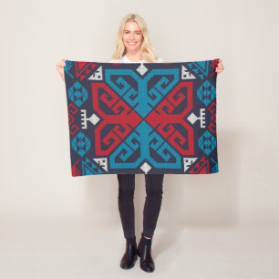 Geometric fashion classic cute-trendy colorful fleece blanket