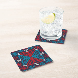 Geometric fashion classic cute-trendy colourful square paper coaster