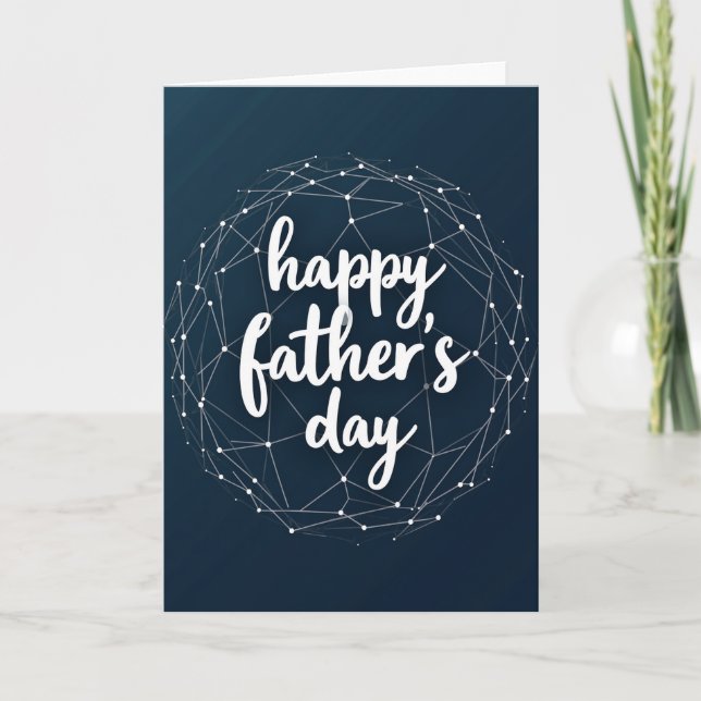 Geometric Fathers Day Wish Card (Front)