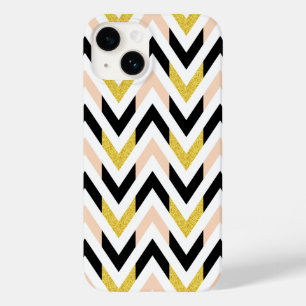 Geometric Faux Glitter Chevron Pattern Case-Mate i Case-Mate iPhone 14 Case