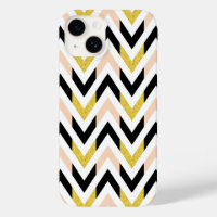Geometric Faux Glitter Chevron Pattern Case-Mate i