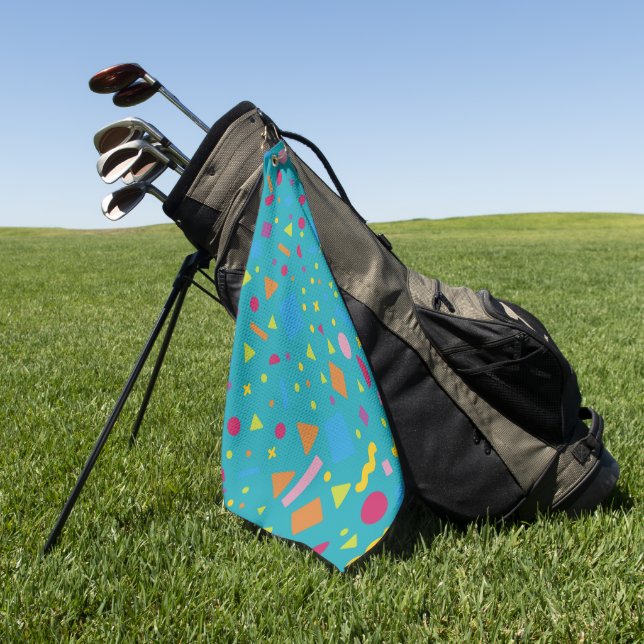 Geometric Figure Creation 1 Golf Towel (Green)
