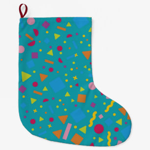 Geometric Figure Creation 1 Large Christmas Stocking