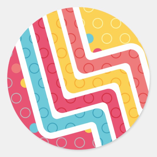 Geometric Figure Creation Classic Round Sticker (Front)