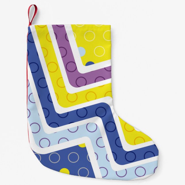Geometric Figures 5 Small Christmas Stocking (Front)