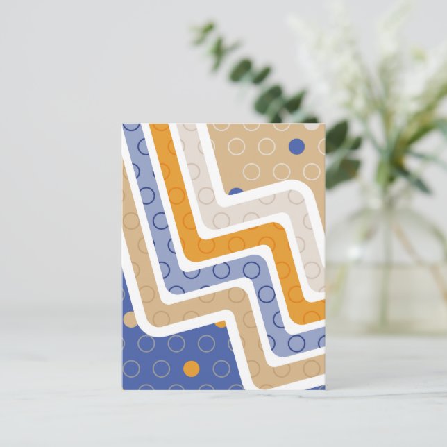 Geometric Figures 6 Holiday Postcard (Standing Front)