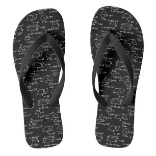 Geometric Figures and Math Equations Jandals