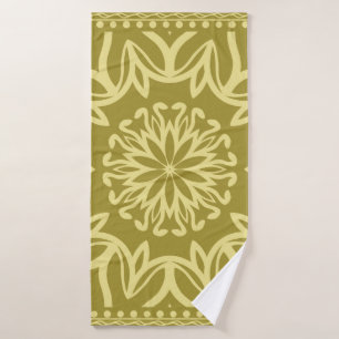 Geometric floral background. Tribal ethnic ornate Bath Towel