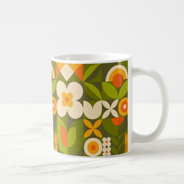 Geometric Floral  Coffee Mug (Right)