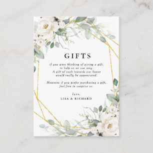 Geometric floral frame greenery wedding gifts card