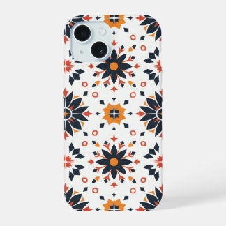 Geometric Floral Harmony iPhone 15 Case