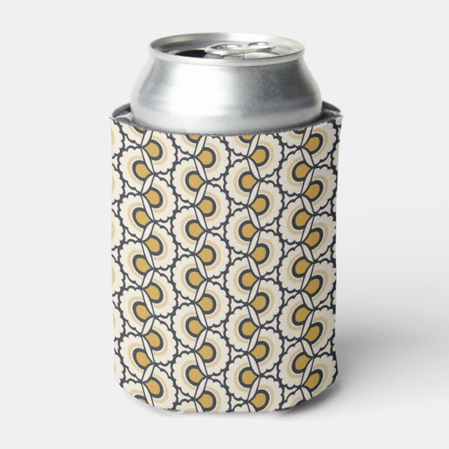 Geometric Floral Pattern Can Cooler (Can Front)