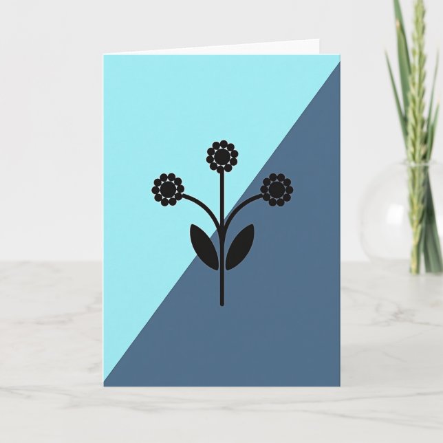 Geometric Floral Pattern Card (Front)