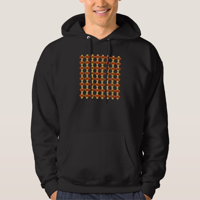 Geometric Floral Pattern Hoodie (Front)