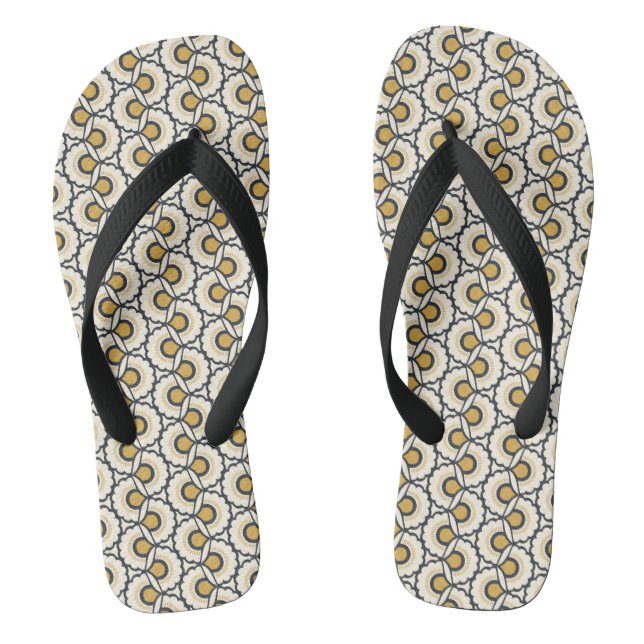 Geometric Floral Pattern Jandals (Footbed)