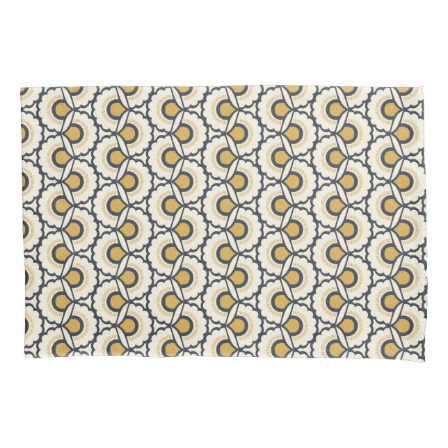Geometric Floral Pattern Pillowcase (Front-Left)