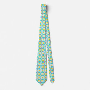 Geometric Floral Pattern Tie