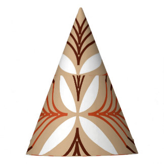 Geometric floral pattern: vintage artistic design party hat