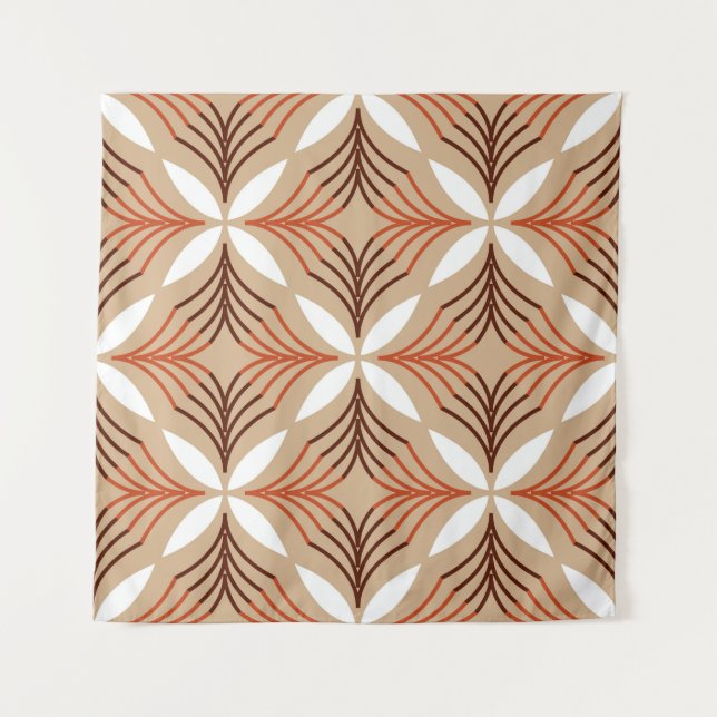 Geometric floral pattern: vintage artistic design tapestry (Front)