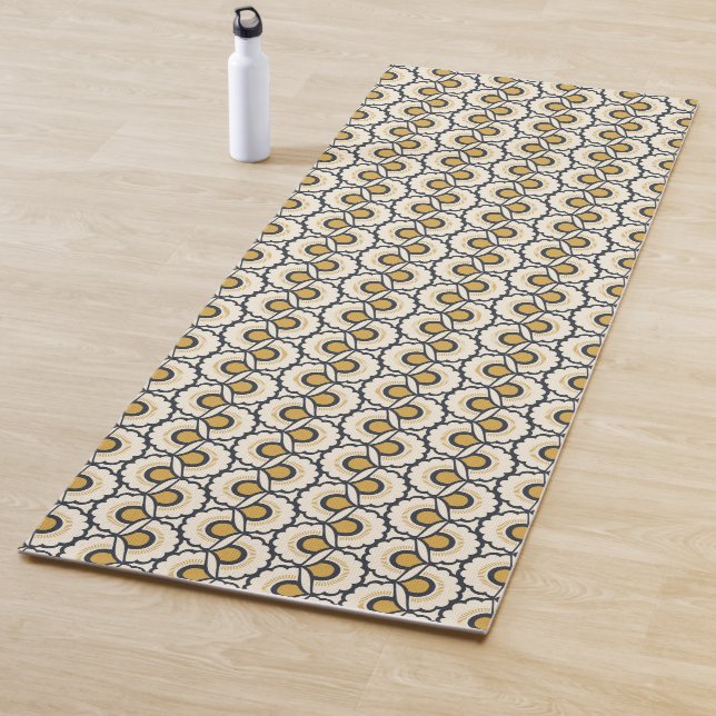 Geometric Floral Pattern Yoga Mat (In Situ)