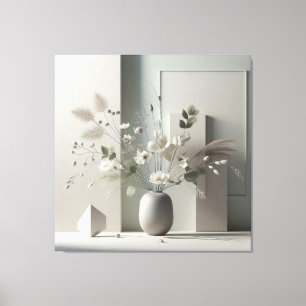 Geometric Floral Still Life Canvas Print