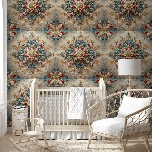 Geometric Floral Wallpaper (Kids)