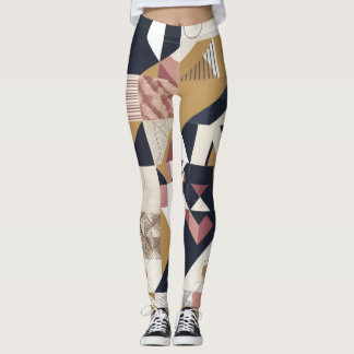 Geometric Flow: Modern Elegance Leggings Design